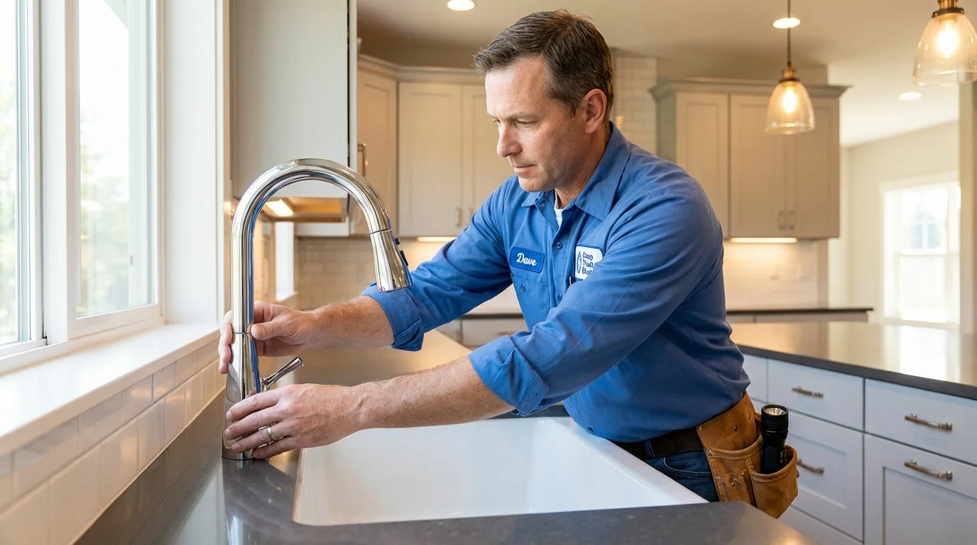 Kitchen faucet installation by Johns Plumbing LLC in Colleyville