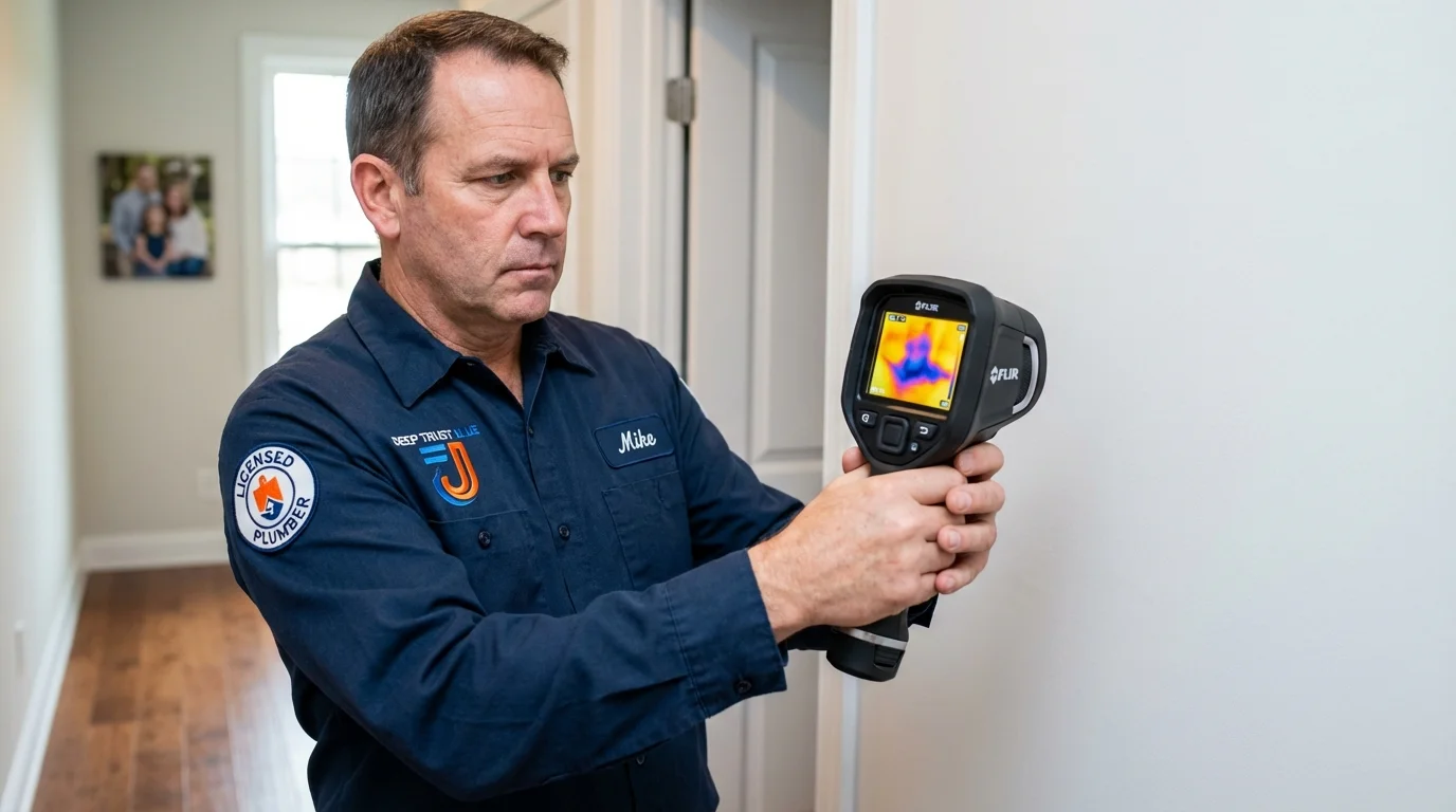 Thermal imaging leak detection by Johns Plumbing LLC in Colleyville